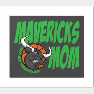 Mavericks Mom Green Posters and Art